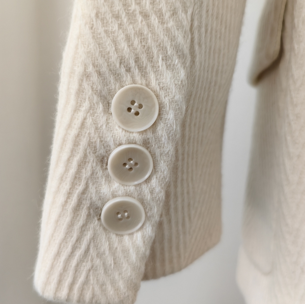 Helsa Minimalist Heavy Wool Blend Blazer Coat Jacket - Picture 6 of 11